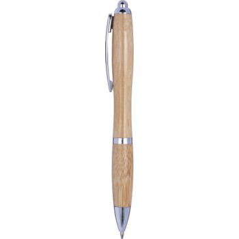 Penne ecologiche personalizzate con logo - Penna a sfera in bamboo Carson