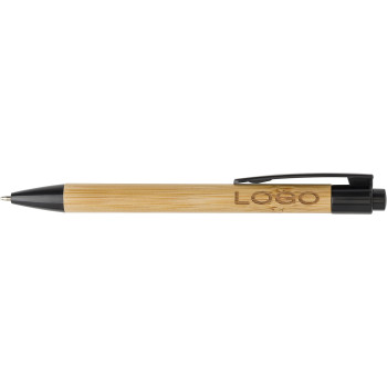 Penne in legno personalizzate con logo - Penna a sfera in bamboo Lacey