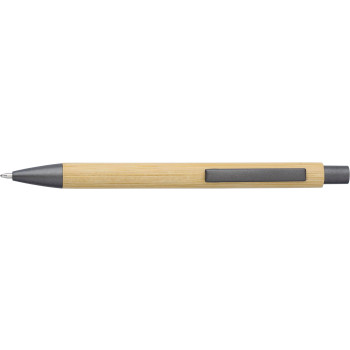 Penne in legno personalizzate con logo - Penna a sfera in bamboo, refill blu Kalani