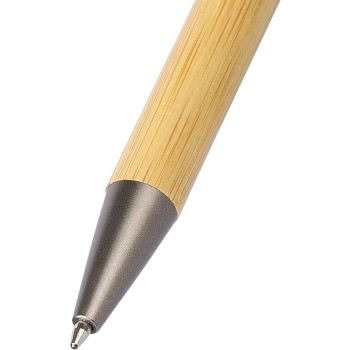 Penne touch screen personalizzate con logo - Penna a sfera in bambù con funzione spinner in ABS riciclato Fenn