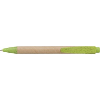 Penne ecologiche personalizzate con logo - Penna a sfera in cartone e fibra di grano Spencer
