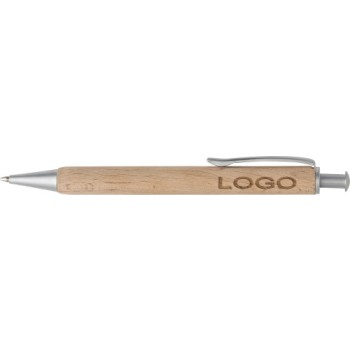 Penne ecologiche personalizzate con logo - Penna a sfera in legno Marissa