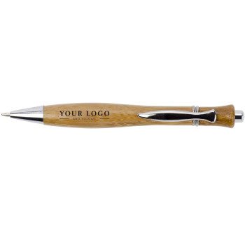Penne in legno personalizzate con logo - Penna a sfera in legno Meera