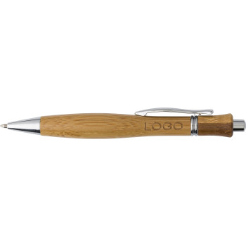 Penne in legno personalizzate con logo - Penna a sfera in legno Meera