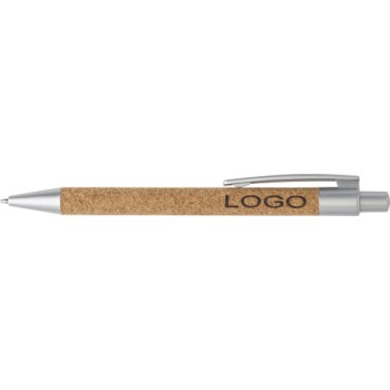 Penne ecologiche personalizzate con logo - Penna a sfera in sughero ed ABS Macie