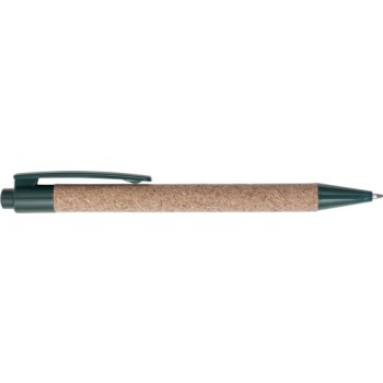 Penne ecologiche personalizzate con logo - Penna a sfera in sughero ed ABS Macie