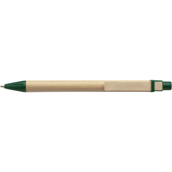Penne in legno personalizzate con logo - Penna a sfera Kartoni | Corpo in carta | Clip in legno