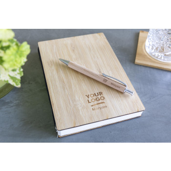 Penne in legno personalizzate con logo - Penna a sfera Marissa