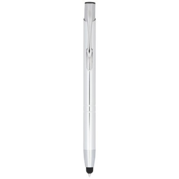 Penna in metallo personalizzata con logo - Penna a sfera metallica con stylus Moneta