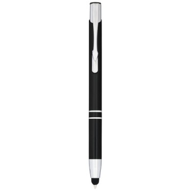 Penna in metallo personalizzata con logo - Penna a sfera metallica con stylus Moneta