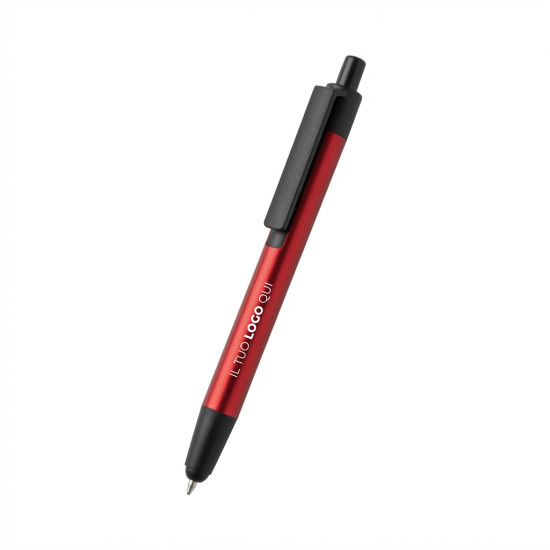 Penna a sfera personalizzabile con puntale capacitivo in alluminio