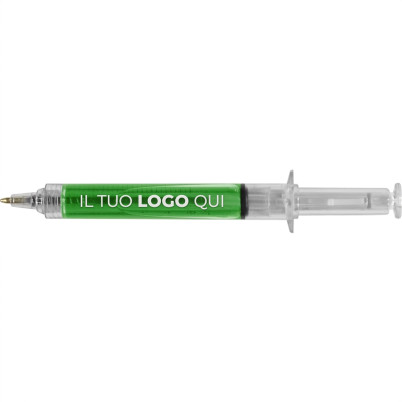 Penna a sfera personalizzabile Impression forma siringa con liquido nero