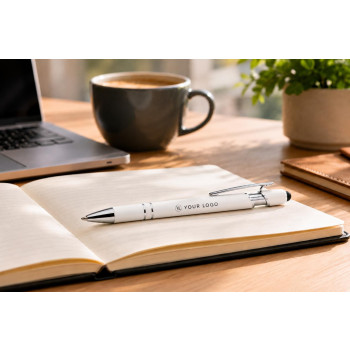 Penna in metallo personalizzata con logo - Penna a sfera Primo | Riciclata | Stylus