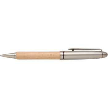 gadget ecologici con logo - Penna a sfera Tobias | Legno di faggio | Scatola in legno