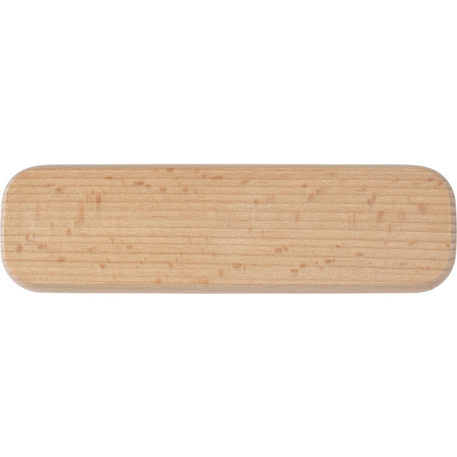 gadget ecologici con logo - Penna a sfera Tobias | Legno di faggio | Scatola in legno