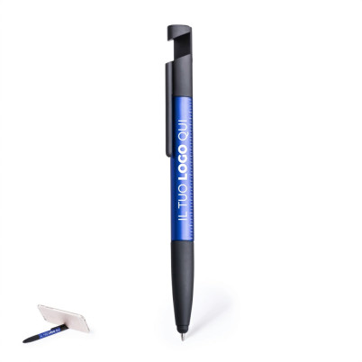 Penna multifunzione personalizzabile 7 in 1 con supporto smartphone e righello duale