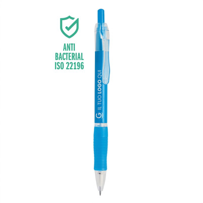 Penna personalizzabile Mary meccanismo a scatto con grip in gomma