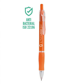 Penne economiche personalizzate con logo - Penna personalizzabile Mary meccanismo a scatto con grip in gomma