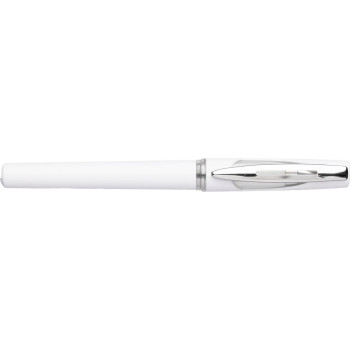 Penna in metallo personalizzata con logo - Penna roller in ABS con refill gel nero Karin