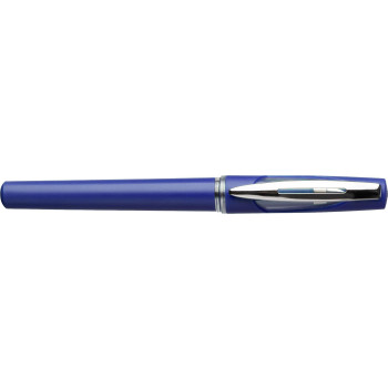 Penna in metallo personalizzata con logo - Penna roller in ABS con refill gel nero Karin