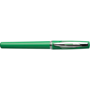 Penna in metallo personalizzata con logo - Penna roller in ABS con refill gel nero Karin