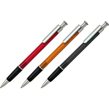 Penna sfera personalizzabile fusto colorato con dettagli silver blu nero rosso verde