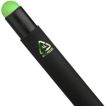 Penna personalizzata con logo  - Penne a sfera in alluminio riciclato con finitura gommata Formentera