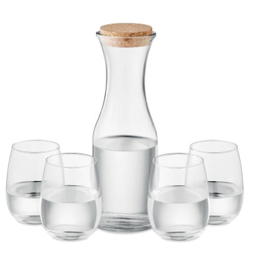Set bicchieri e caraffa personalizzabile vetro riciclato 1 litro 420 ml