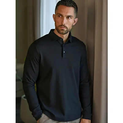 Pima Cotton Long Sleeve Polo