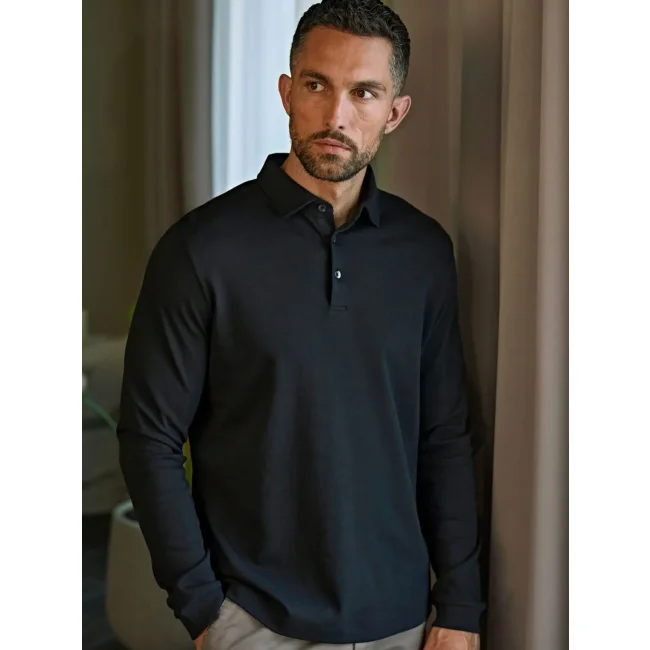Pima Cotton Long Sleeve Polo