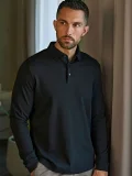 Pima Cotton Long Sleeve Polo