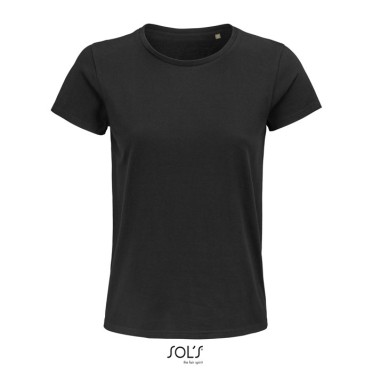 T-shirt aderente donna personalizzabile in cotone biologico