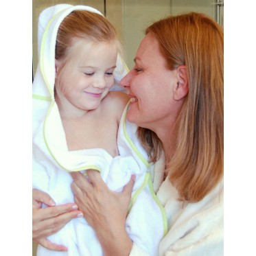 Piped Terry Kids Towel with Hood 100x100