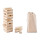 Torre rovesciabile personalizzabile 54 blocchi legno naturale pouch cotone