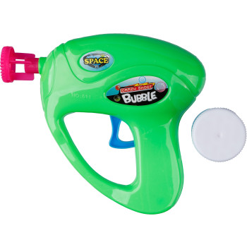 Giochi bambini personalizzati con logo - Pistola sparabolle in plastica Hallie