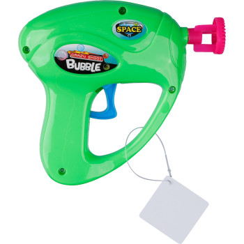 Giochi bambini personalizzati con logo - Pistola sparabolle in plastica Hallie