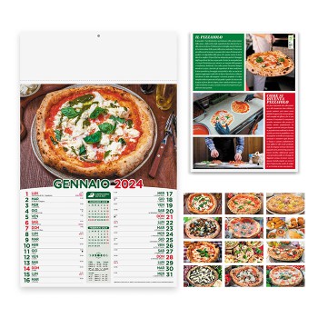 Calendari illustrati personalizzati con logo - PIZZA