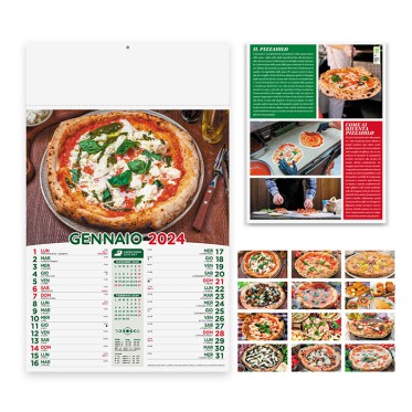 Calendari illustrati personalizzati con logo - PIZZA