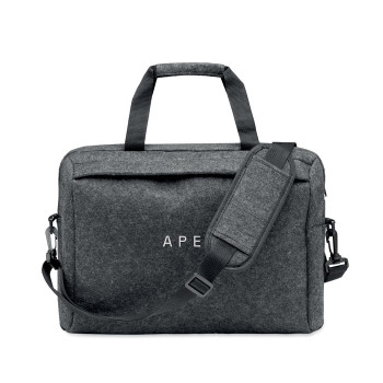Borsa porta PC personalizzata con logo - PLANA - Porta laptop in feltro RPET 15"