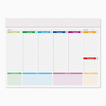 Planning da tavolo personalizzato - PLANNING MULTICOLOR