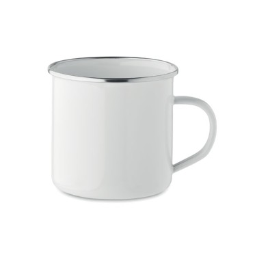 Tazza in metallo personalizzabile finitura vintage 500 ml smaltata