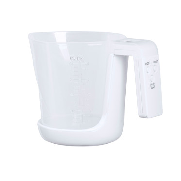 Bilancia digitale personalizzabile con misurino integrato e caraffa graduata 1 litro