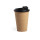 Bicchiere personalizzabile in sughero naturale 350 ml con dispenser e coperchio easy-open