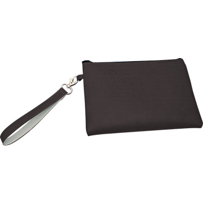 Pochette con zip e laccio con moschettone