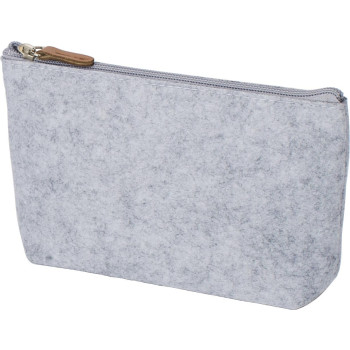 beauty case personalizzati​ - Pochette cosmetica Lucy | Feltro riciclato | Dettagli in similpelle