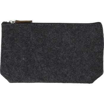 beauty case personalizzati​ - Pochette cosmetica Lucy | Feltro riciclato | Dettagli in similpelle