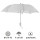 Ombrello compatto automatico con fusto in metallo e manico antigraffio silver