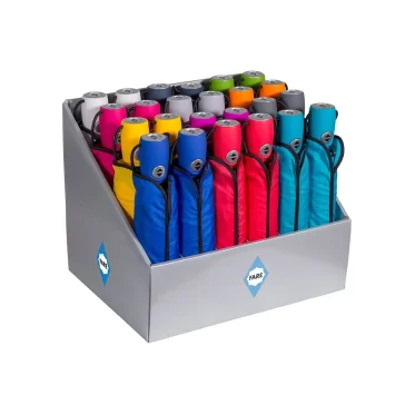 Mini Umbrella Display personalizzabile Fare in cartone plastificato argentato