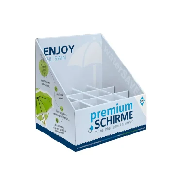 Pocket umbrella personalizzato Fare espositore compatto per 12 ombrelli