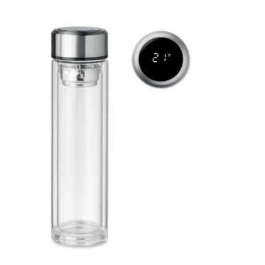 Gadget per cucina e casa regalo aziendale per la casa - POLE GLASS - Thermos con termometro touch